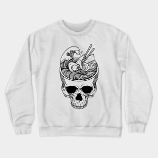 Kawaii Japanese Anime Skeleton Ramen Halloween Crewneck Sweatshirt